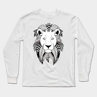 Black and white leon mandala Long Sleeve T-Shirt